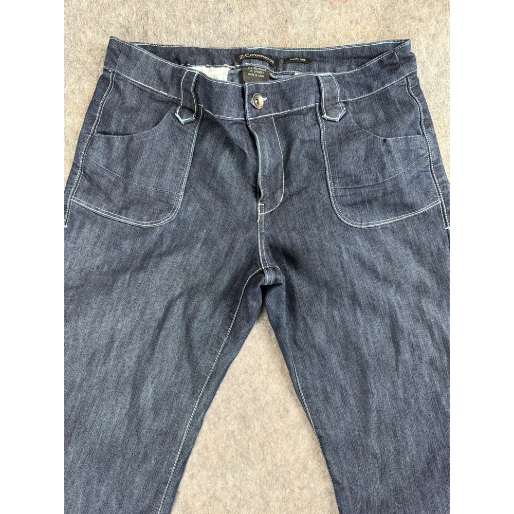 Z Cavaricci Wide Leg Jeans Womens Dark Wash Y2K Vintage Size 30 - Picture 2 of 9